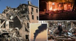 Russia launches one of its largest attacks of the war, killing at leastÂ 10 Ukrainian civilians and wounding 73 others: âVile war crimeâ