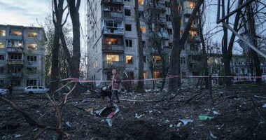 Russian missiles and drones bombard Ukraine at night, killing at least 16 people