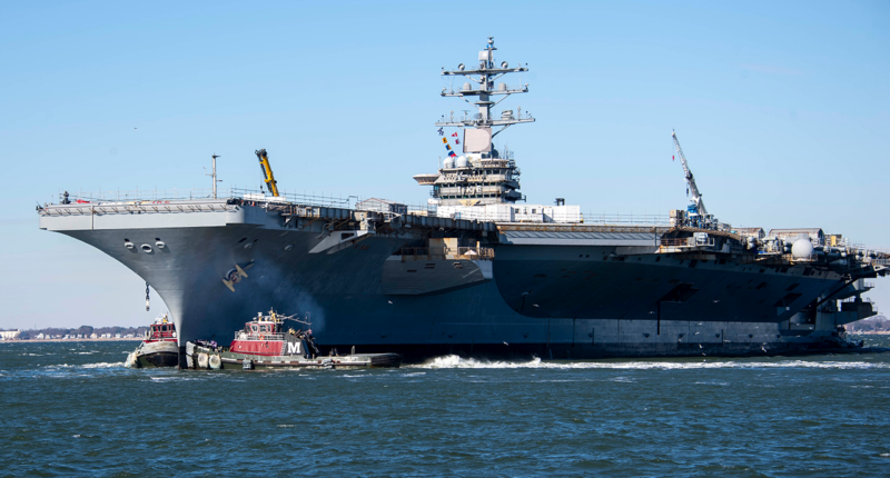 Sailors injured after fire breaks out on aircraft carrier USS Eisenhower during shipyard maintenance