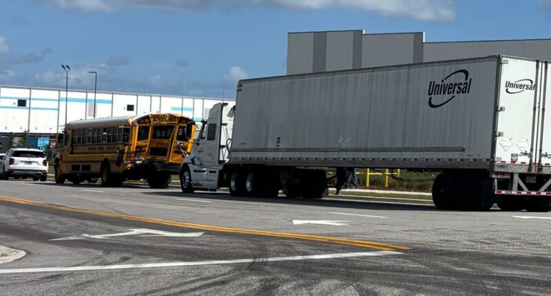 School bus crash on Zoo Parkway injures four children, DCPS says