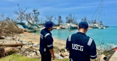 Searchers find body of 1 of 6 missing crew members from ship that overturned during typhoon near Northern Mariana Islands