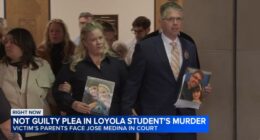 Sheridan Gorman murder: Suspected killer Jose Medina pleads not guilty, faces victim's parents Tom and Jessica in court