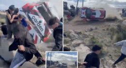 Shocking video shows racing car barrel-rolling into crowd, killing a spectator