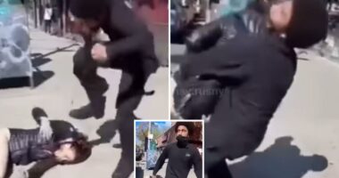 Sickening video shows NYC teen stomp on girl's head -- after she refused to give him her number