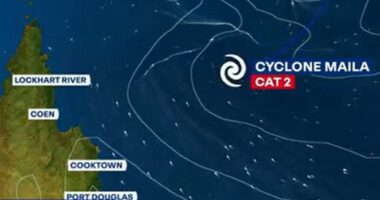 Cyclone forecast map