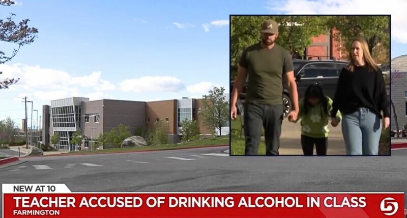 Student unknowingly guzzled 'hard seltzer' from teacher's 'tumbler' mug that she was secretly sipping on in class, then fell and hit her head, cops and parents say