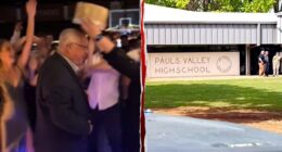 Students crown Oklahoma hero principal prom king weeks after he stopped attempted school shooting