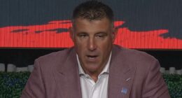 Stuttering Mike Vrabel issues groveling apology to his family in surprise statement minutes before the NFL Draft... as Dianna Russini deletes her X account amid affair claims