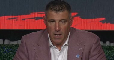 Stuttering Mike Vrabel issues groveling apology to his family in surprise statement minutes before the NFL Draft... as Dianna Russini deletes her X account amid affair claims