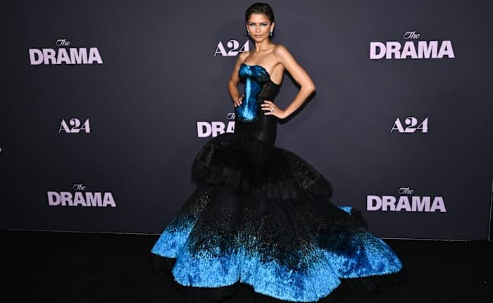 Surprise! Zendaya wears something blue -- after the old, new and borrowed