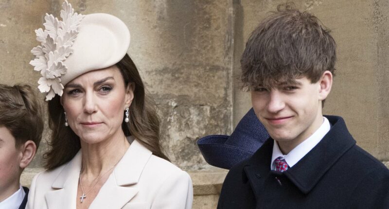 Sweet moment between 'Britain's most eligible bachelor' Earl of Wessex and his cousin-in-law the Princess of Wales as she proves he's firmly in the royal fold during his rare Easter outing