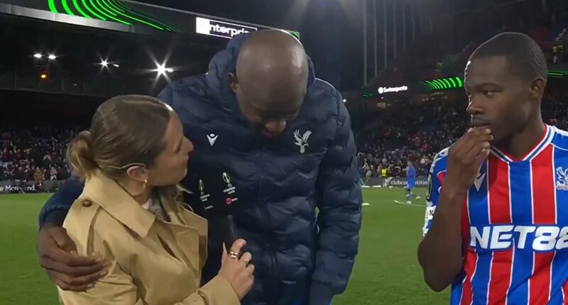 TNT Sports reporter Olivia Buzaglo responds after Crystal Palace star Jean-Philippe Mateta cuddled up to her in hilarious post-match interview