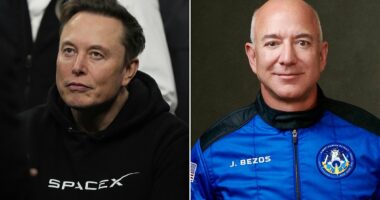 The billionaire space race heats up! Elon Musk and Jeff Bezos's lunar landers will go head-to-head in a 250-mile-high contest for NASA's next moon landing