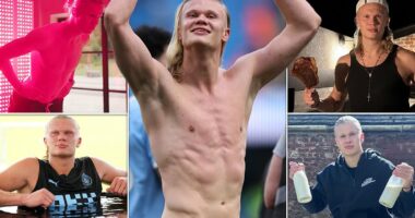The secrets of Erling Haaland's incredible physique: A crazy 6,000-calorie regime powered by cow hearts, livers and raw milk, red-light therapy... and shaved armpits