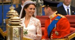 The sweet words of encouragement William gave Kate just moments after they exchanged vows revealed by lipreader - as the royal couple celebrate 15 years married