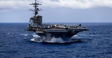 Third US military aircraft carrier arrives in Middle East