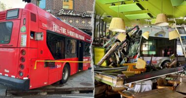 Three people hospitalized after city bus crashes into popular DC restaurant: officials