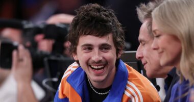 Timothee Chalamet leads A-listers watching Knicks suffer NBA playoff defeat... but girlfriend Kylie Jenner is nowhere in sight at MSG