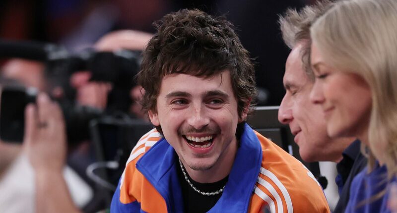 Timothee Chalamet leads A-listers watching Knicks suffer NBA playoff defeat... but girlfriend Kylie Jenner is nowhere in sight at MSG