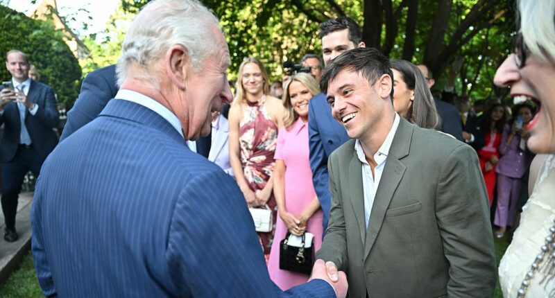 Tom Daley's outfit at King's US garden party fails to make a splash