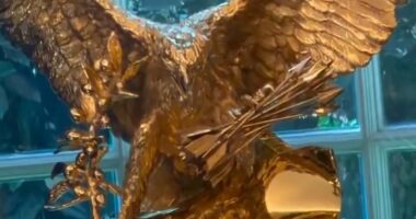 Trump adds a brand-new golden detail to the Oval Office