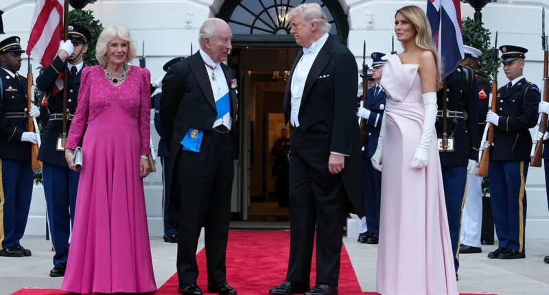 Trump and Melania host State Dinner in honor of King Charles