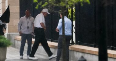 Trump seen for first time since rescue mission to save airman