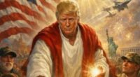 Trump-shared image of himself as GOD sparks outrage from supporters