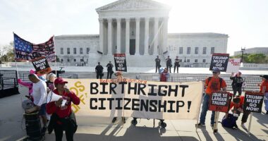 Trump stares down SCOTUS justices face-to-face during landmark case