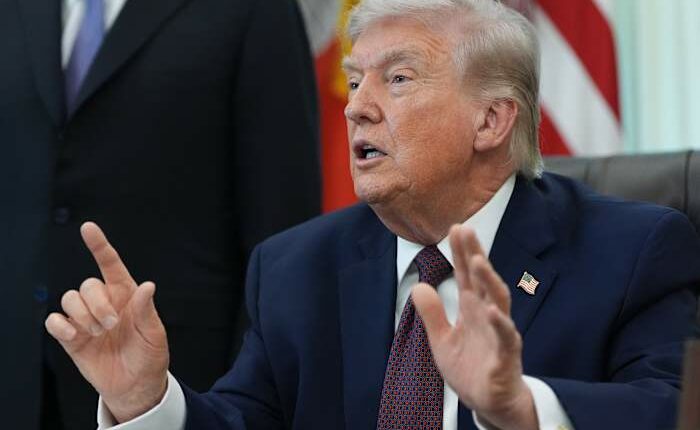 Trump unveils 100% tariff on some patented drugs on 'Liberation Day' anniversary