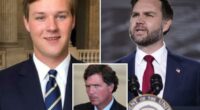 Tucker Carlson's son exits JD Vance's press team amid escalating feud between dad, Trump