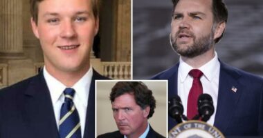 Tucker Carlson's son exits JD Vance's press team amid escalating feud between dad, Trump