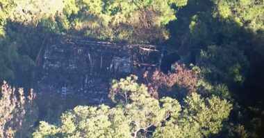 The house was all but destroyed in the fire.