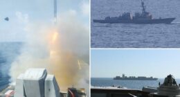 US Navy destroyer 'blows a hole' through Iranian cargo ship that tried to break Hormuz blockade, Trump says