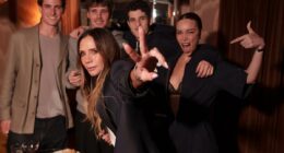 Victoria Beckham is supported by her family at GAP launch event