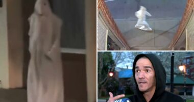Video shows someone in KKK robes walking through Rhode Island town