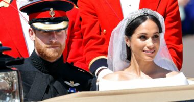 What really happened when Meghan demanded to borrow the Queen's diamond tiara for a hair appointment - and the monarch's terse response: ROBERT HARDMAN's new book reveals truth about chaos before the Sussexes' wedding