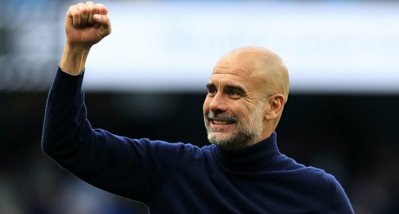 Why composed Pep Guardiola is more relaxed than ever despite the weight of history resting on his shoulders as his Man City juggernaut chases down Arsenal, writes JACK GAUGHAN