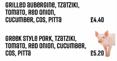 Woke scientists want photos of ANIMALS on menus to put diners off meat