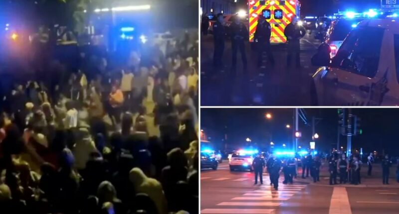5 officers struck by car after 'teen takeover' hits Chicago's West Side â as 19 people hurt in shootings