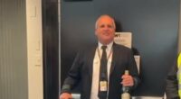 A retiring Spirit pilot's last flight was canceled by the budget carrier's sudden closure. See his impromptu celebration.