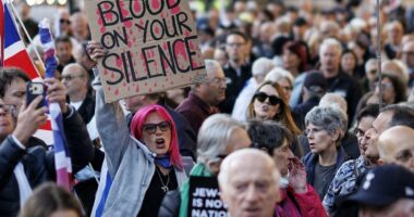 'Actions not words': Hundreds of Jewish supporters come together - demanding Starmer protect their community in wake of Golders Green stabbing