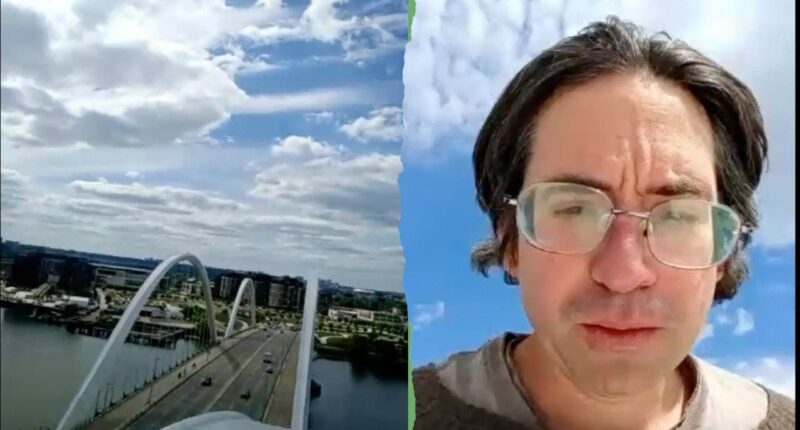 Activist remains perched atop DC bridge protesting Iran war, AI development: 'The spirit moves me'