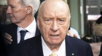 Alan Jones leaves Downing Centre Local Court on December 18, 2024. Photo: Rhett Wyman / SMH