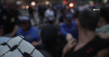 Protesters clash with NYPD.