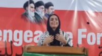 Apprentice star faces counter terror probe after sharing video of her addressing pro-regime rally in Iran where crowd waved Hezbollah flags