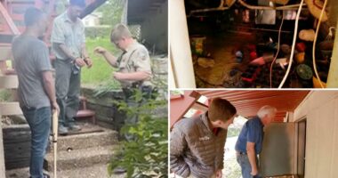 Arkansas family finds complete stranger living in their basement