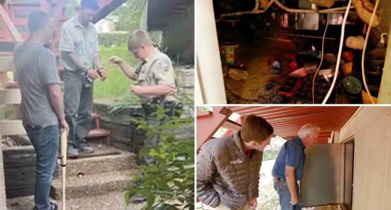 Arkansas family finds complete stranger living in their basement