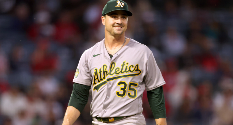 A's pitcher J.T. Ginn loses no-hitter and then the game vs. Angels in span of four pitches