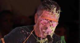 BGT in hysterics as Simon Cowell is sprayed with silly string
